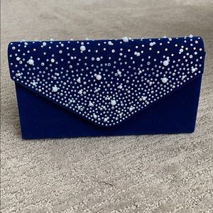 Blue Clutch/Crossbody Purse